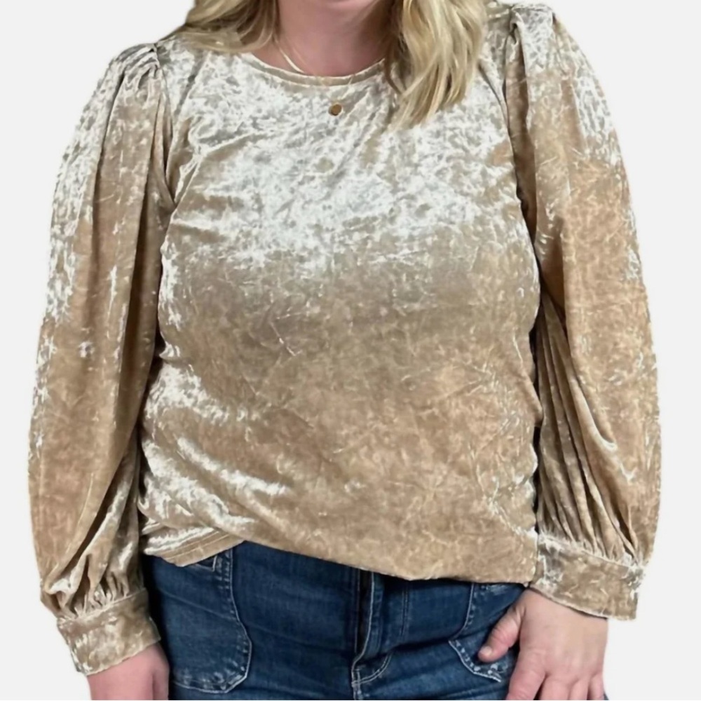 Jodifl Velvet Champagne blouse
